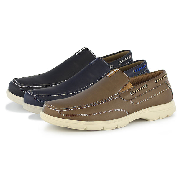 Mens Comfort Walking Slip-on Boat Shoes