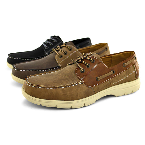 Mens Comfort Walking Lace-up Boat Shoes